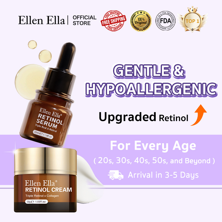 100% ORIGINAL ELLEN ELLA Anti-Aging Triple Retinol Face Cream And Serum-Add 100 pesos to get a combo
